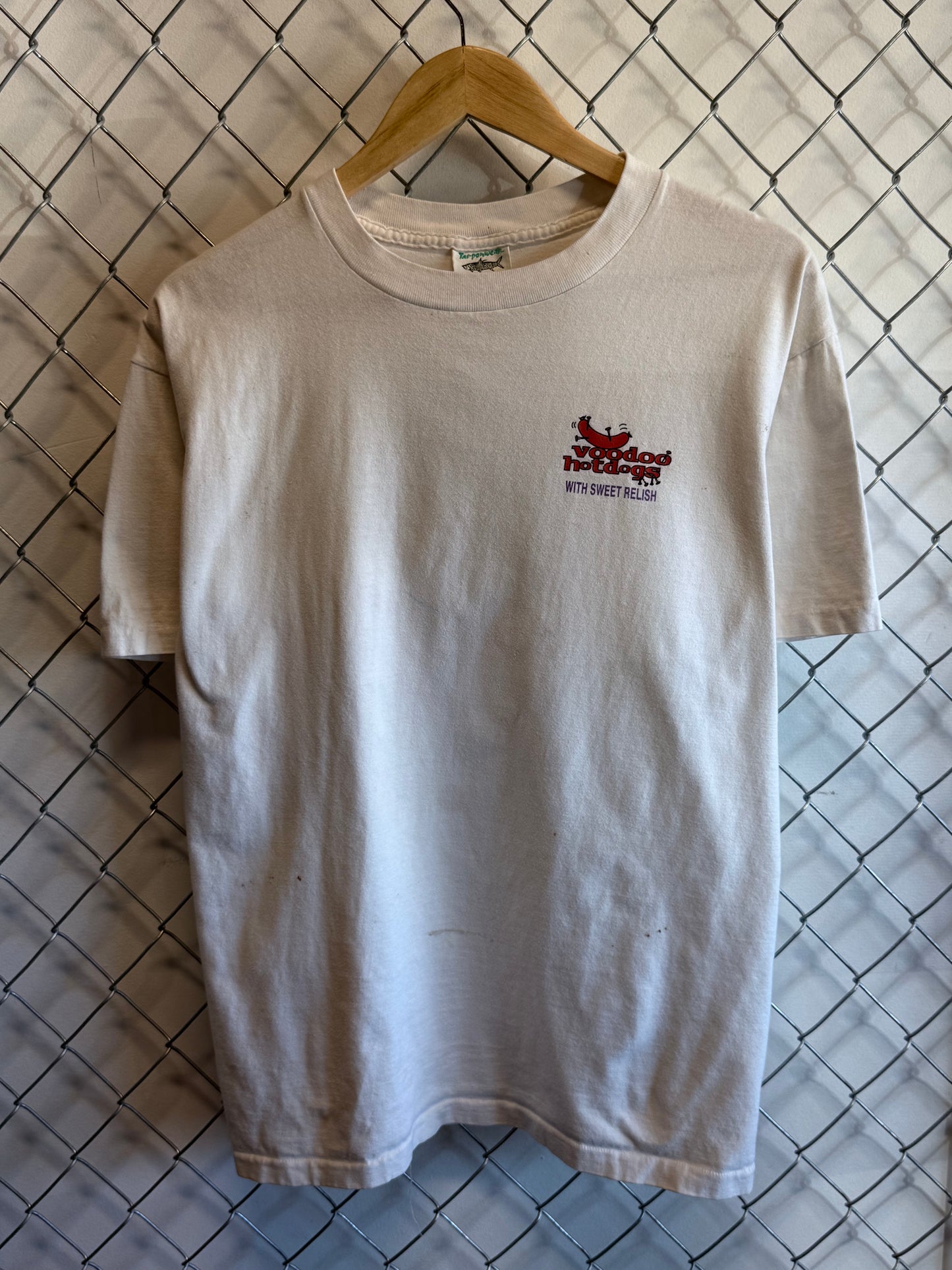 Vintage 90's Voodoo Hot Dogs Graphic Tee Size Large
