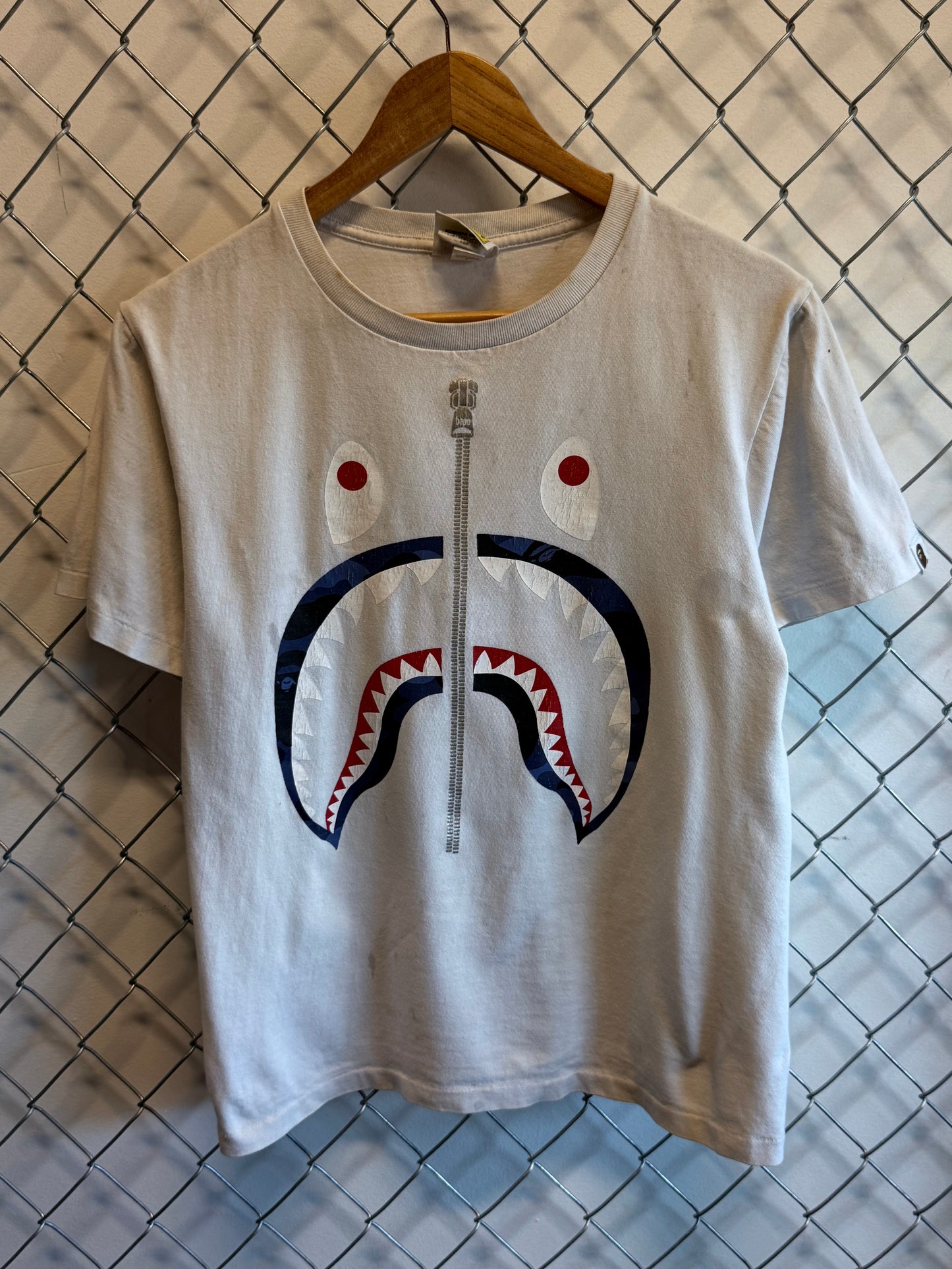 BAPE Bathing Ape Shark Head Logo Tee Size Small