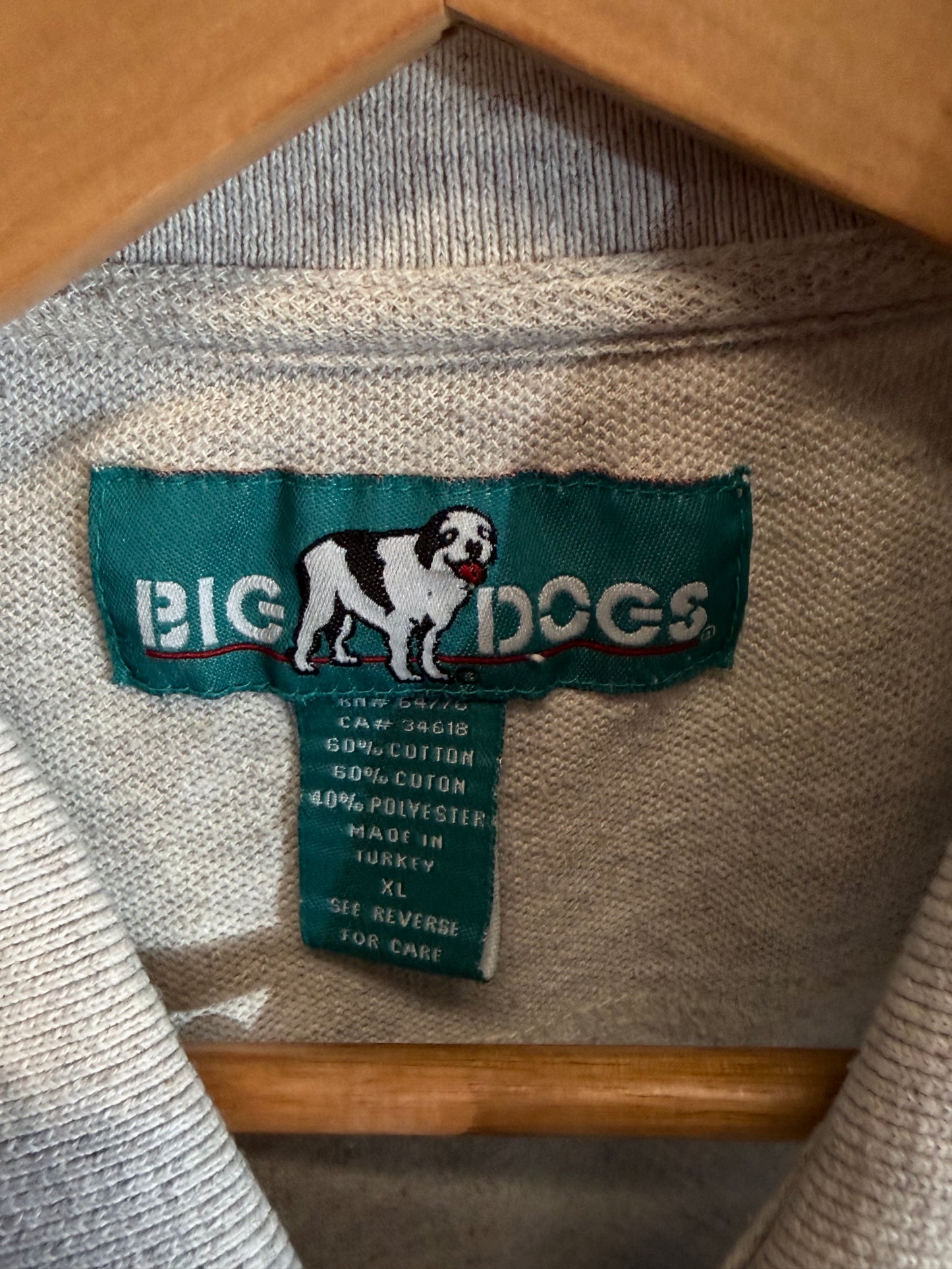Vintage 90's Big Dogs Classic Logo Polo Shirt Size XL