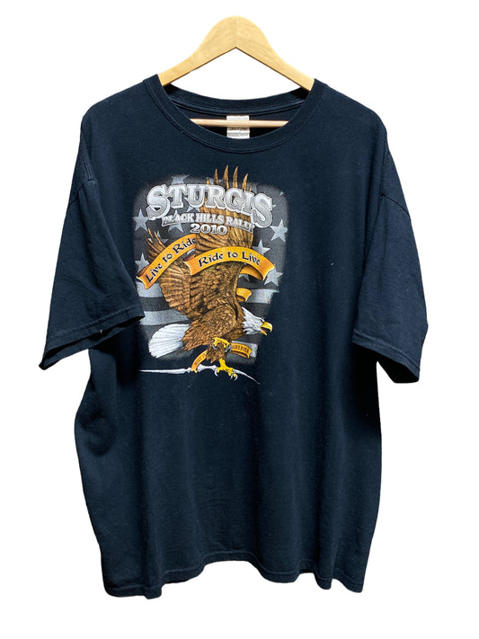 2010 Sturgis Black Hills Rally Live to Ride Biker Graphic Tee Size XL