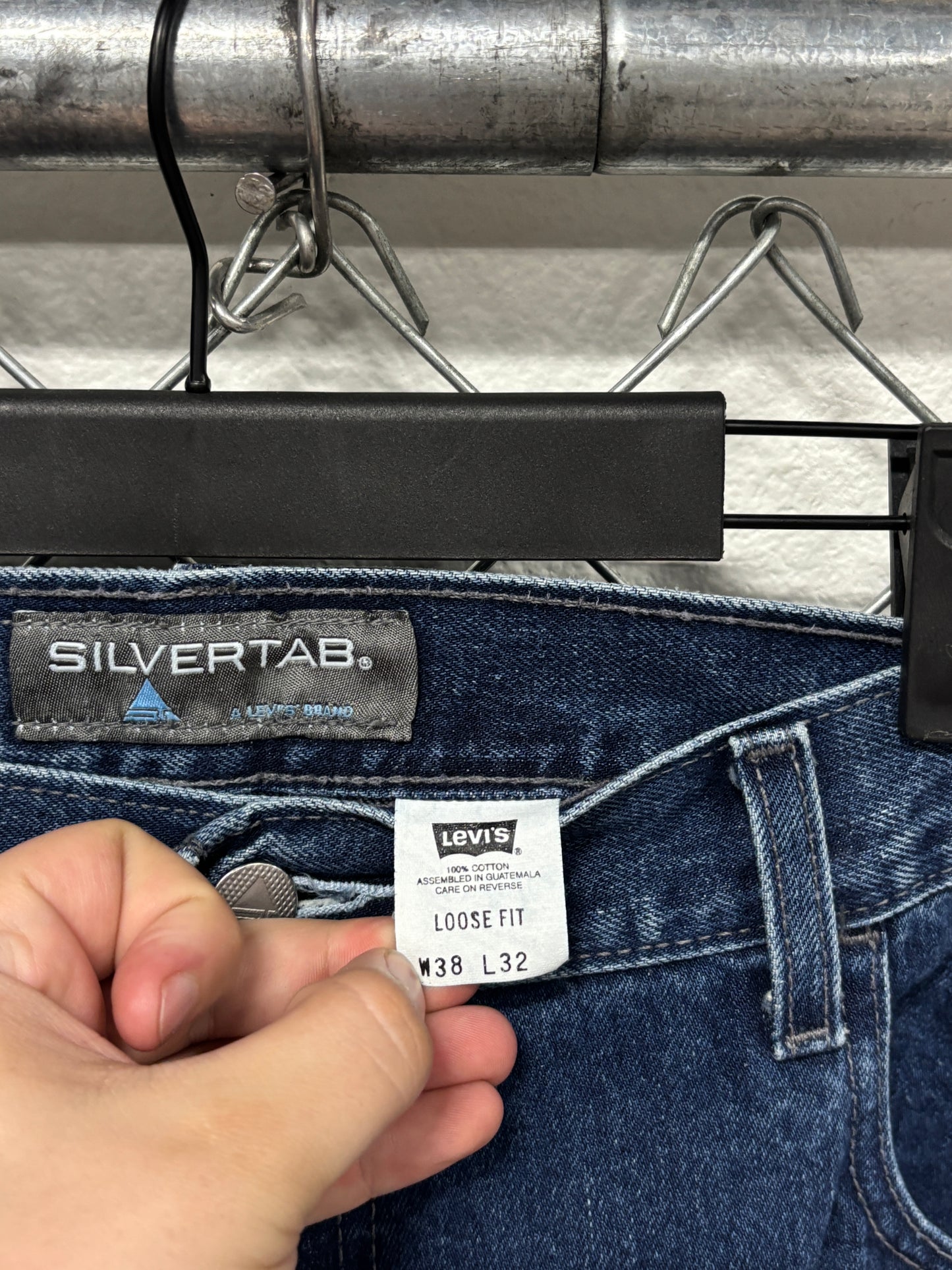 Vintage Y2K Levi's Silver Tab Medium Wash Baggy Skater Jeans Size 37x30