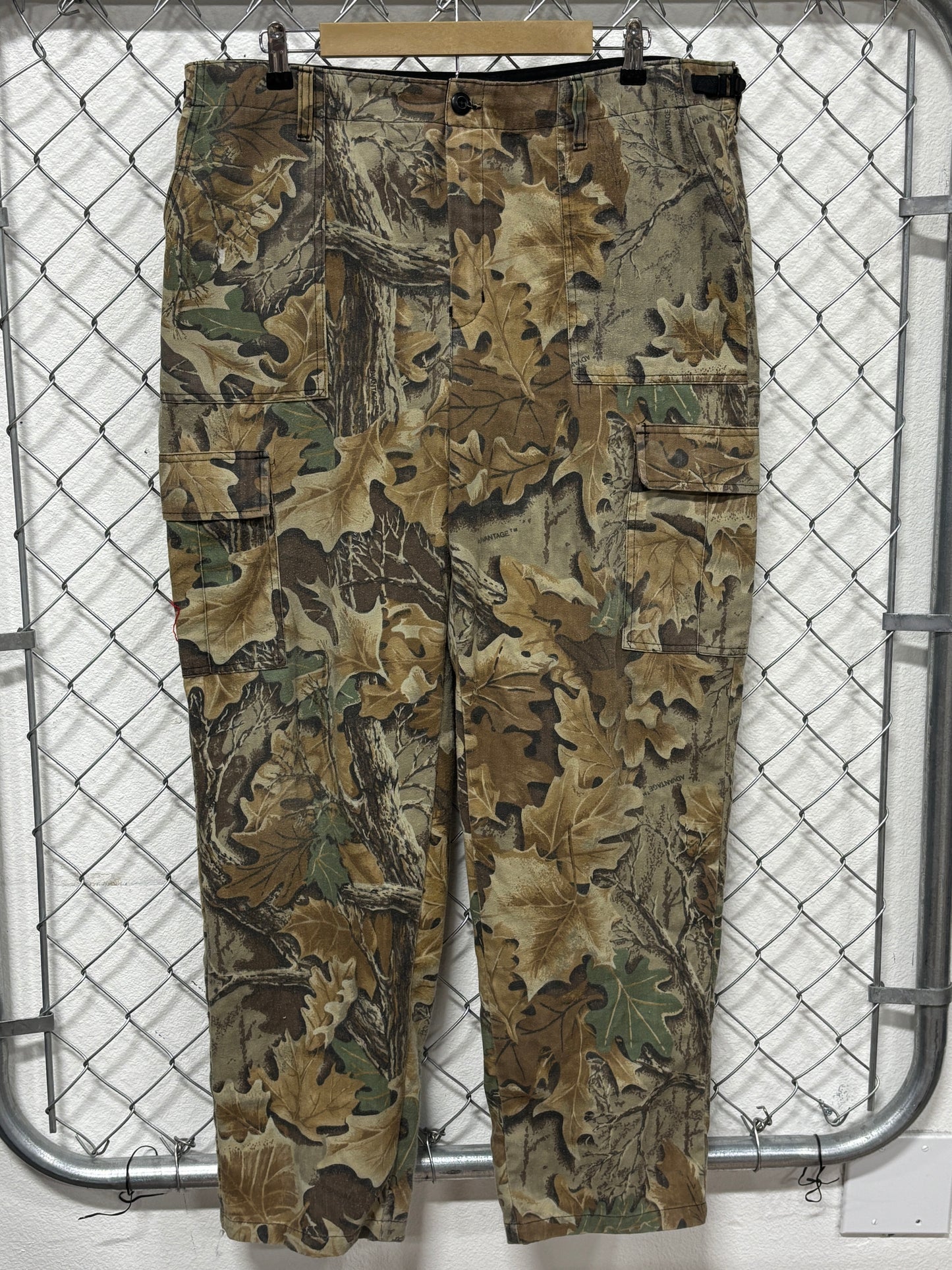 Vintage Woodland Tree Camo Hunting Cargo Pants Size 38x32