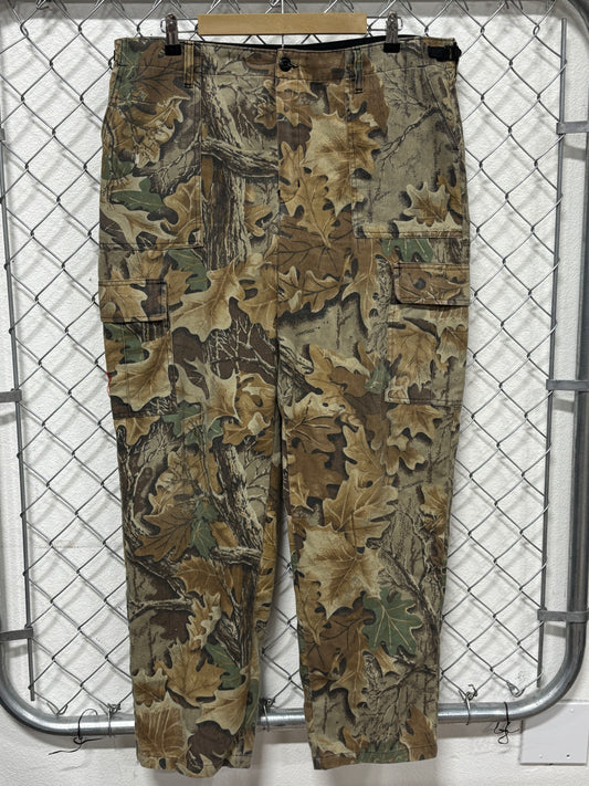 Vintage Woodland Tree Camo Hunting Cargo Pants Size 38x32