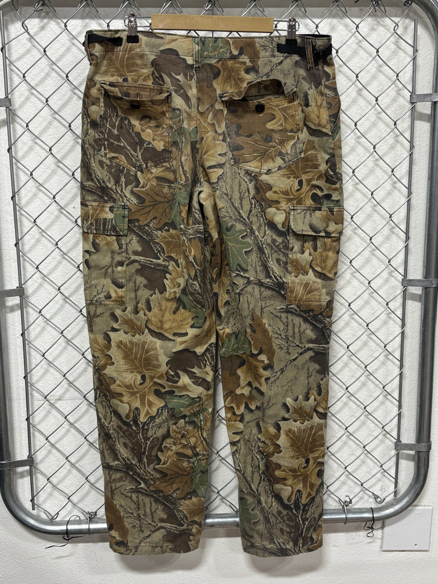 Vintage Woodland Tree Camo Hunting Cargo Pants Size 38x32