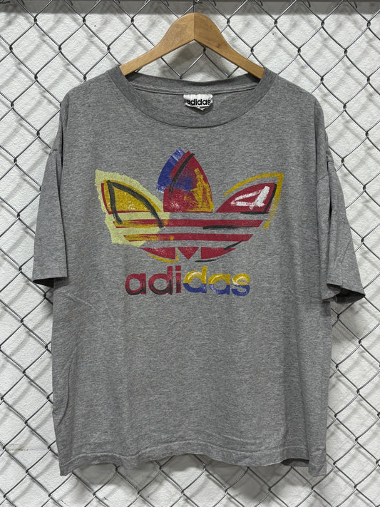 Vintage 90's Adidas Classic Trefoil Logo Graphic Tee Size XL