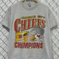 Vintage 90's Kansas City Chiefs Western Division Champions NFL Tee Size Large