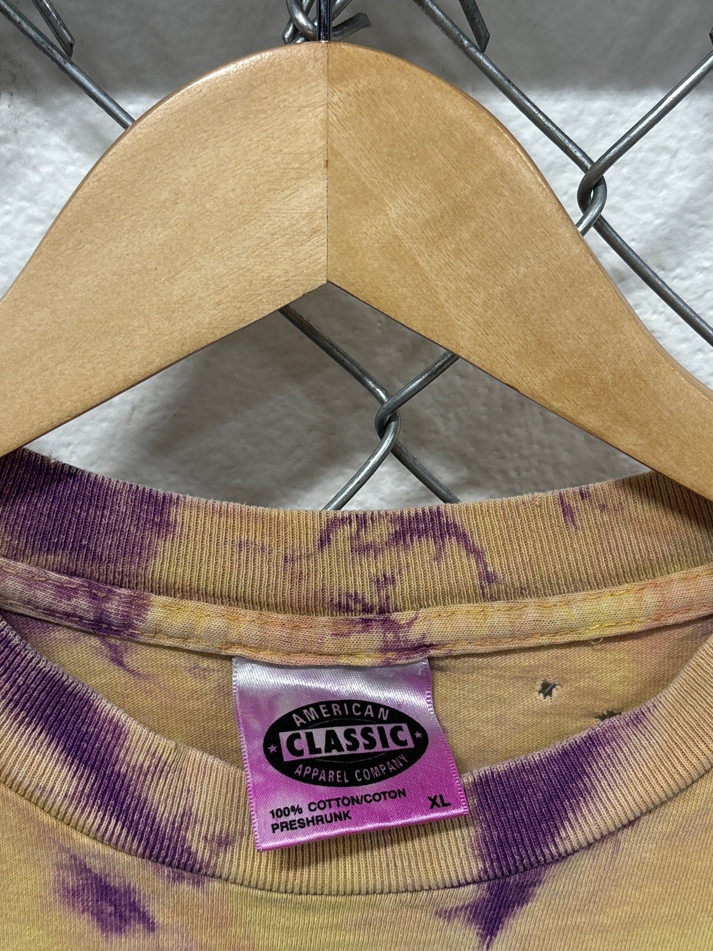Vintage 90's Tie Dye Aztec Art Sun Graphic Tee Size XL