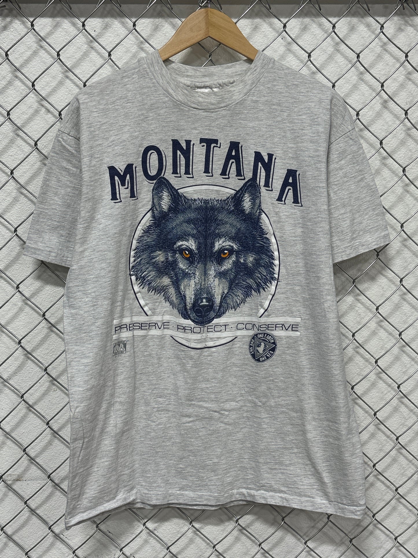 Vintage 90's Montana Preserve Protect Conserve Wildlife Tee Size XL
