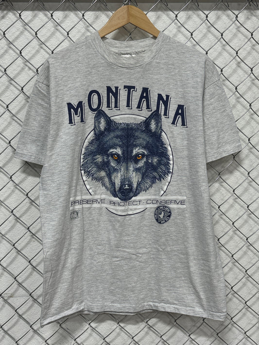 Vintage 90's Montana Preserve Protect Conserve Wildlife Tee Size XL