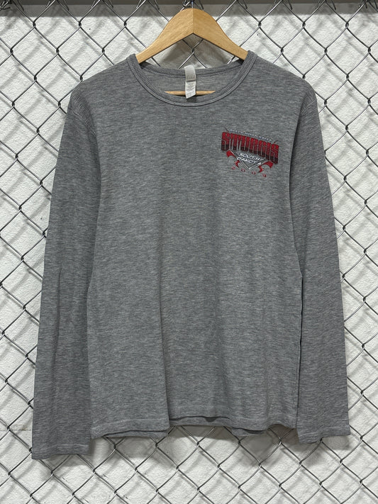 Sturgis Thermal Grey Long Sleeve Biker Shirt Size Large