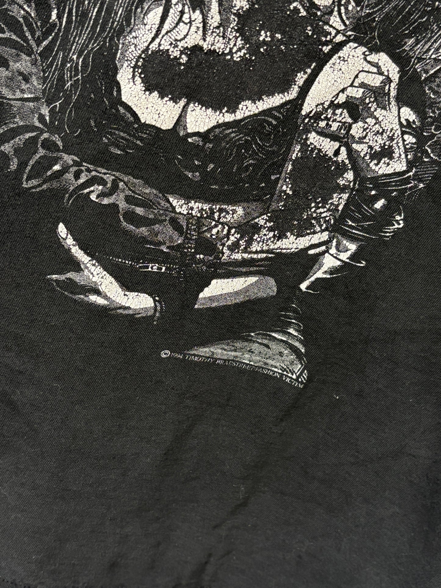 Vintage 1994 Fashion Victim Timothy Bradstreet Vampire Tee Size XL