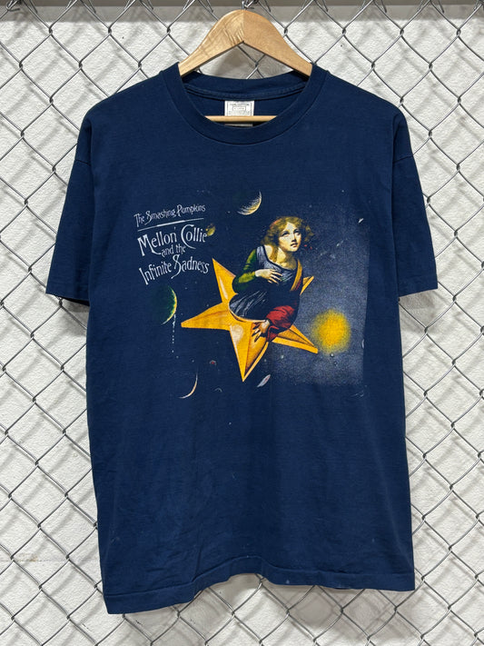 Vintage 90's Smashing Pumpkins Mellon Collie Euro Tour Band Tee Size XL