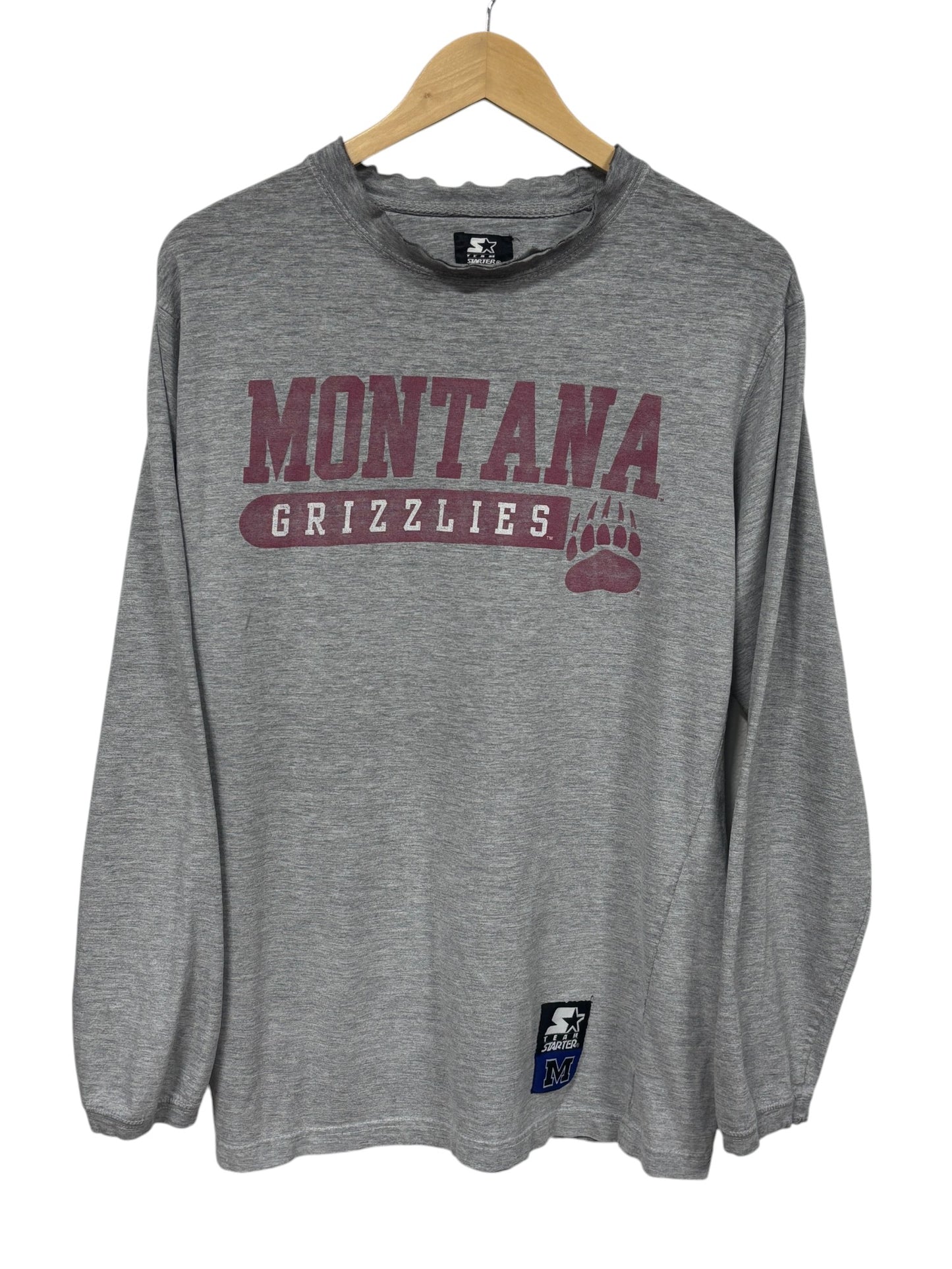 Vintage Starter Distressed Montana Grizzlies Long Sleeve Shirt Size Medium