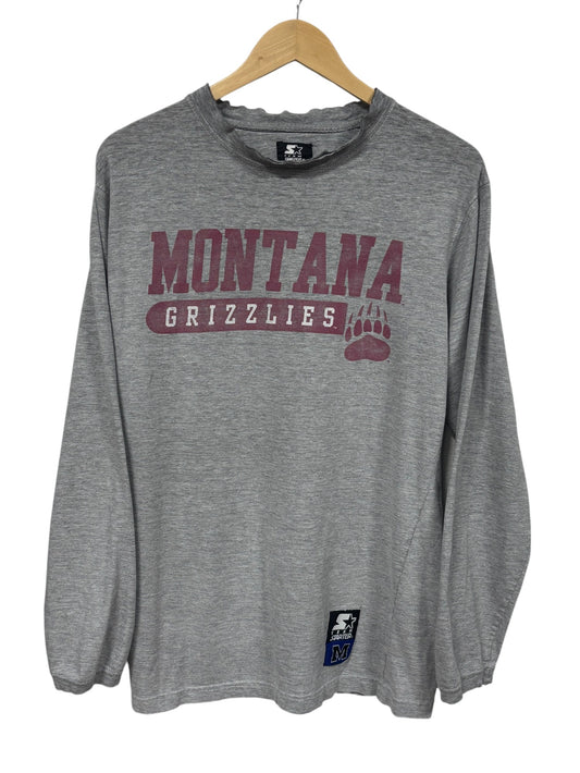 Vintage Starter Distressed Montana Grizzlies Long Sleeve Shirt Size Medium