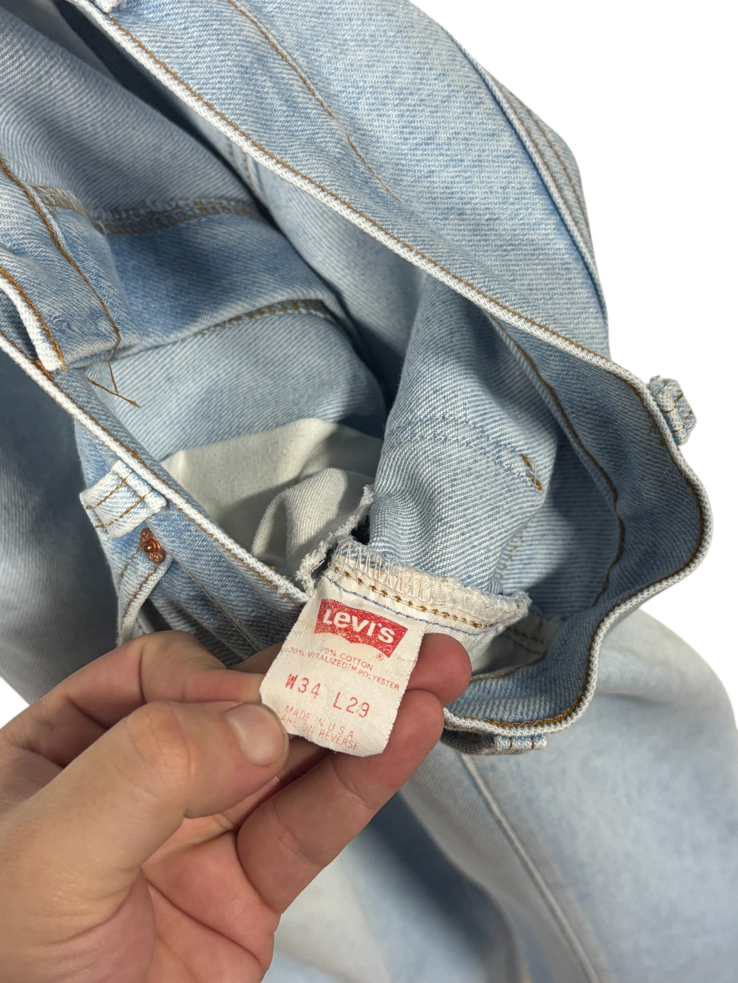 Vintage Levi's 517 Light Wash Denim Jeans Size 34x28
