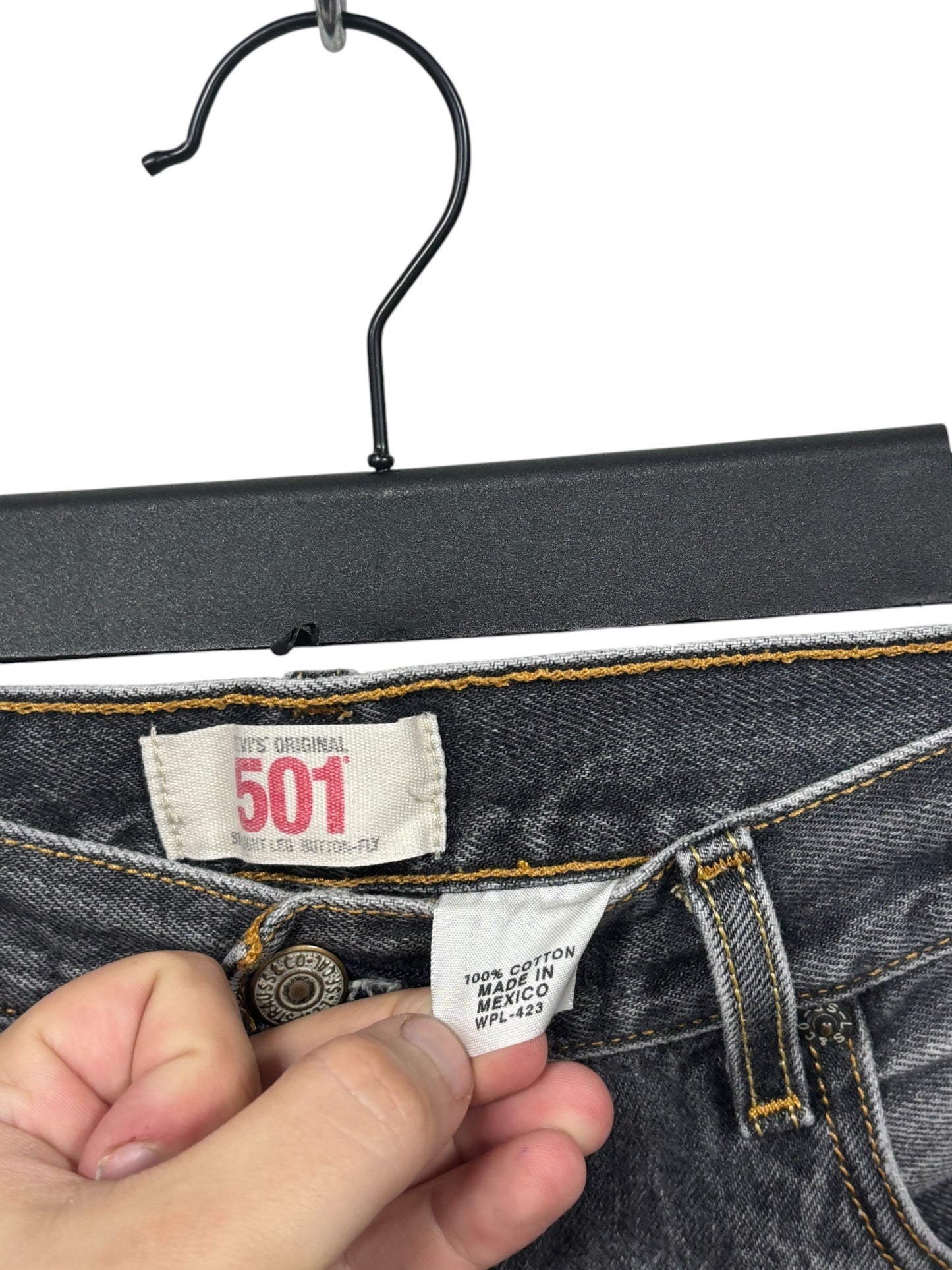 Vintage 00's Levi's 501 Black Denim Jeans Size 36x33