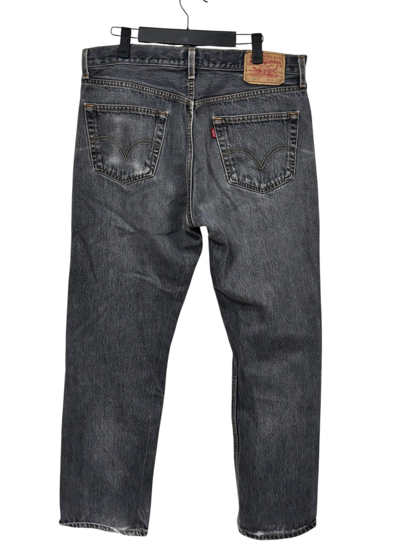 Vintage 00's Levi's 501 Black Denim Jeans Size 36x33
