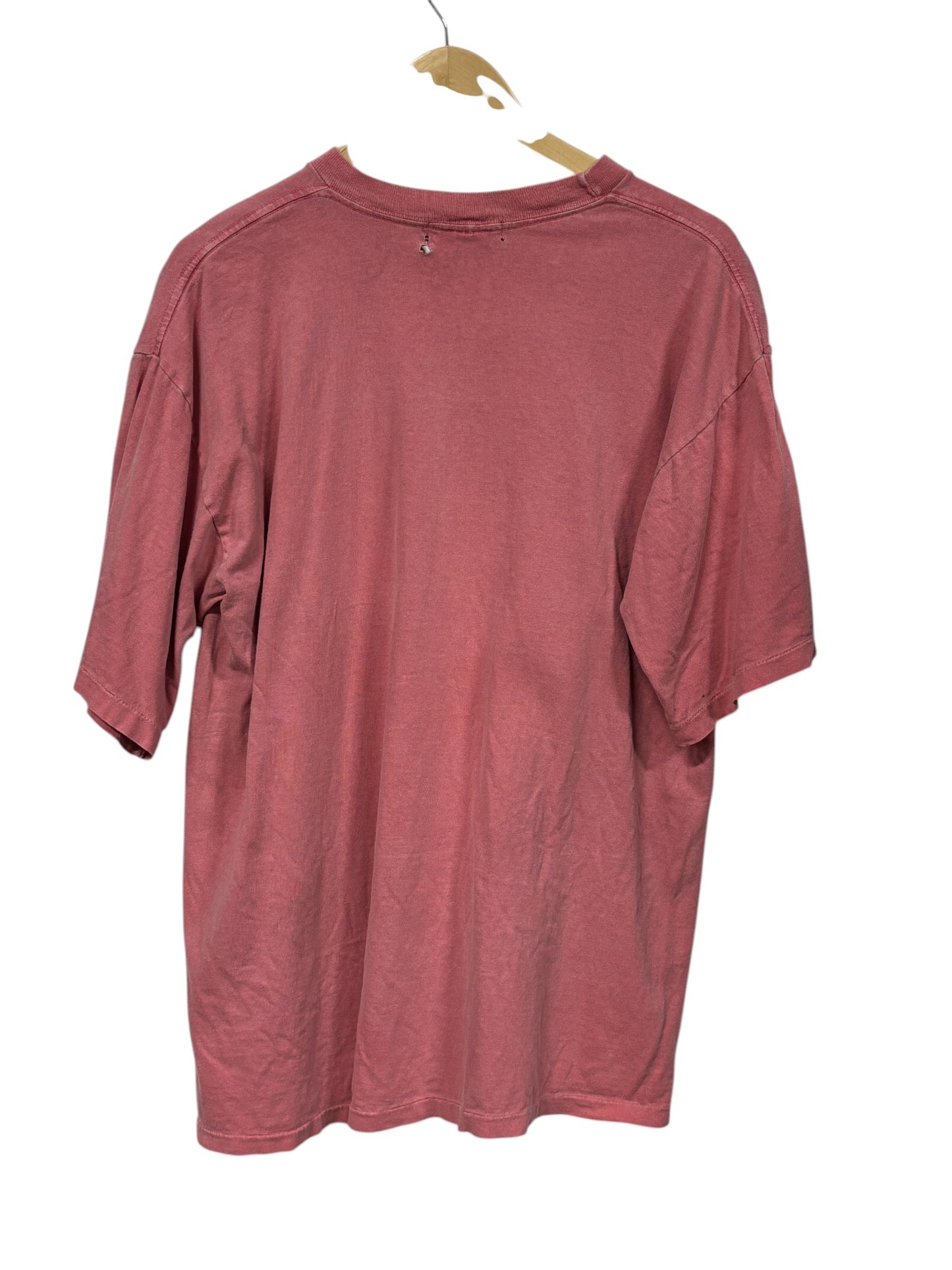 Vintage 90's Rocke Gear Overdyed Pink Montana Graphic Tee Size Large