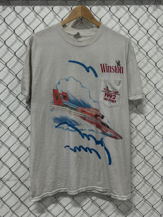 Vintage 1992 Winston Eagle Tri Cities Promo Graphic Tee Size XL