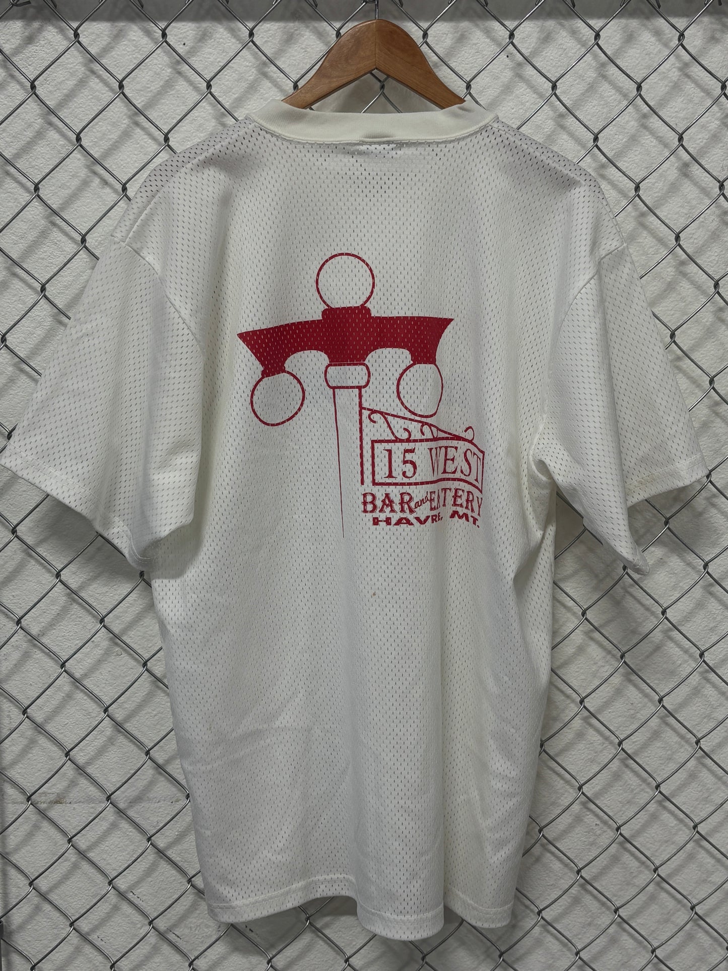Vintage 90's Bud Light Mesh Henley Jersey Style Tee Size XL