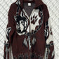 Vintage 90's Native American Spirit Animal Wolf Dreamcatcher Sweater Size Large