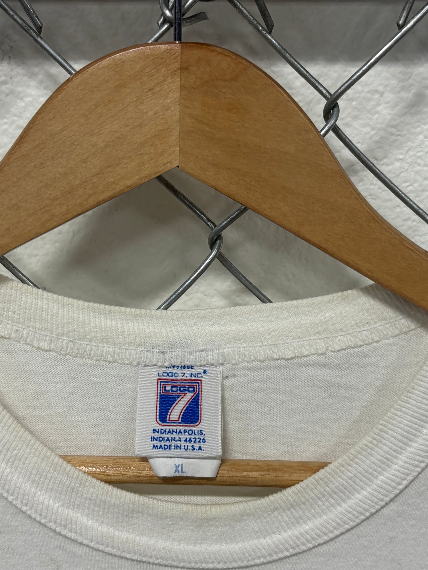 Vintage 90's Logo 7 Texas Rangers Embroidered Baseball Tee Size XL