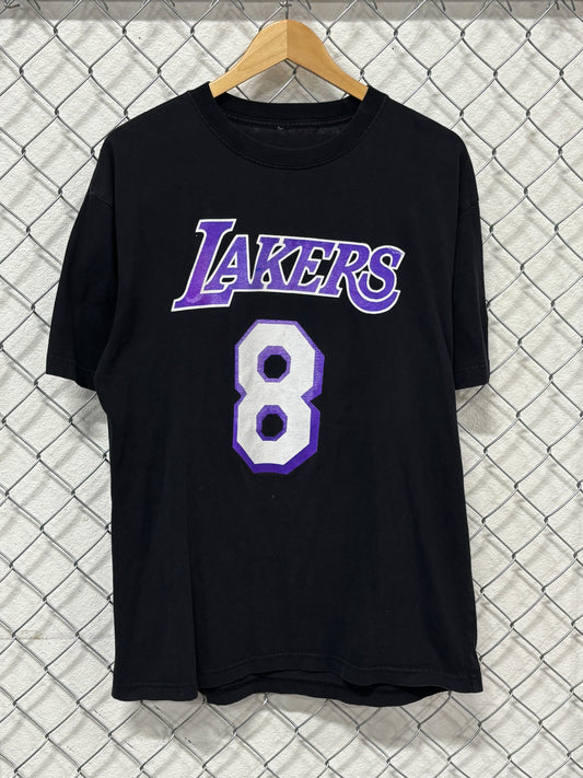 Kobe Bryant #8 #24 Black NBA Graphic Tee Size Large