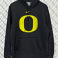 Nike University of Oregon Ducks Center Swoosh Black Hoodie Size Large