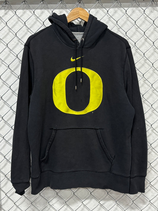 Nike University of Oregon Ducks Center Swoosh Black Hoodie Size Large