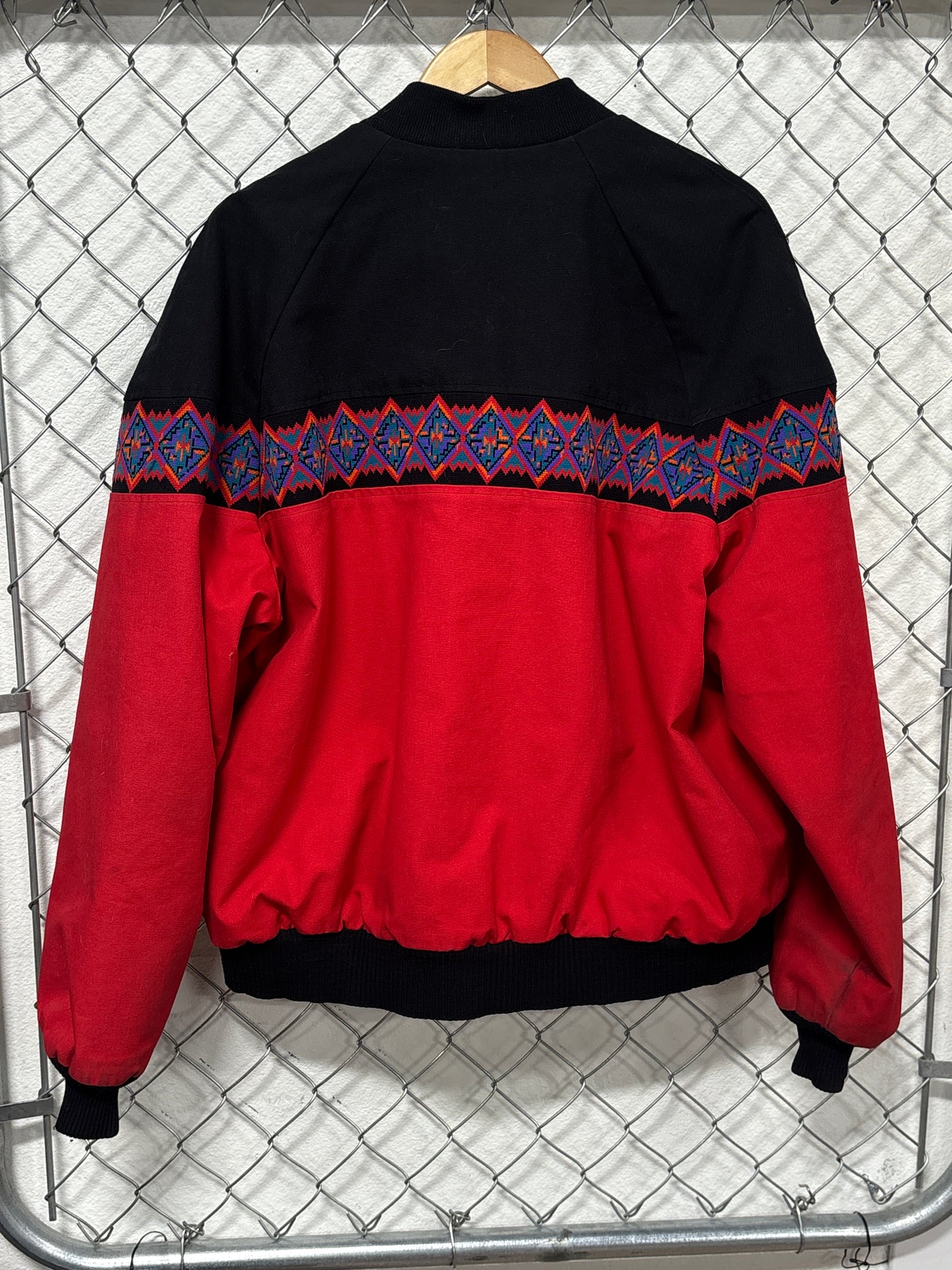 Vintage 90's Davis James Aztec Stripe Western Blanket Jacket Size XL