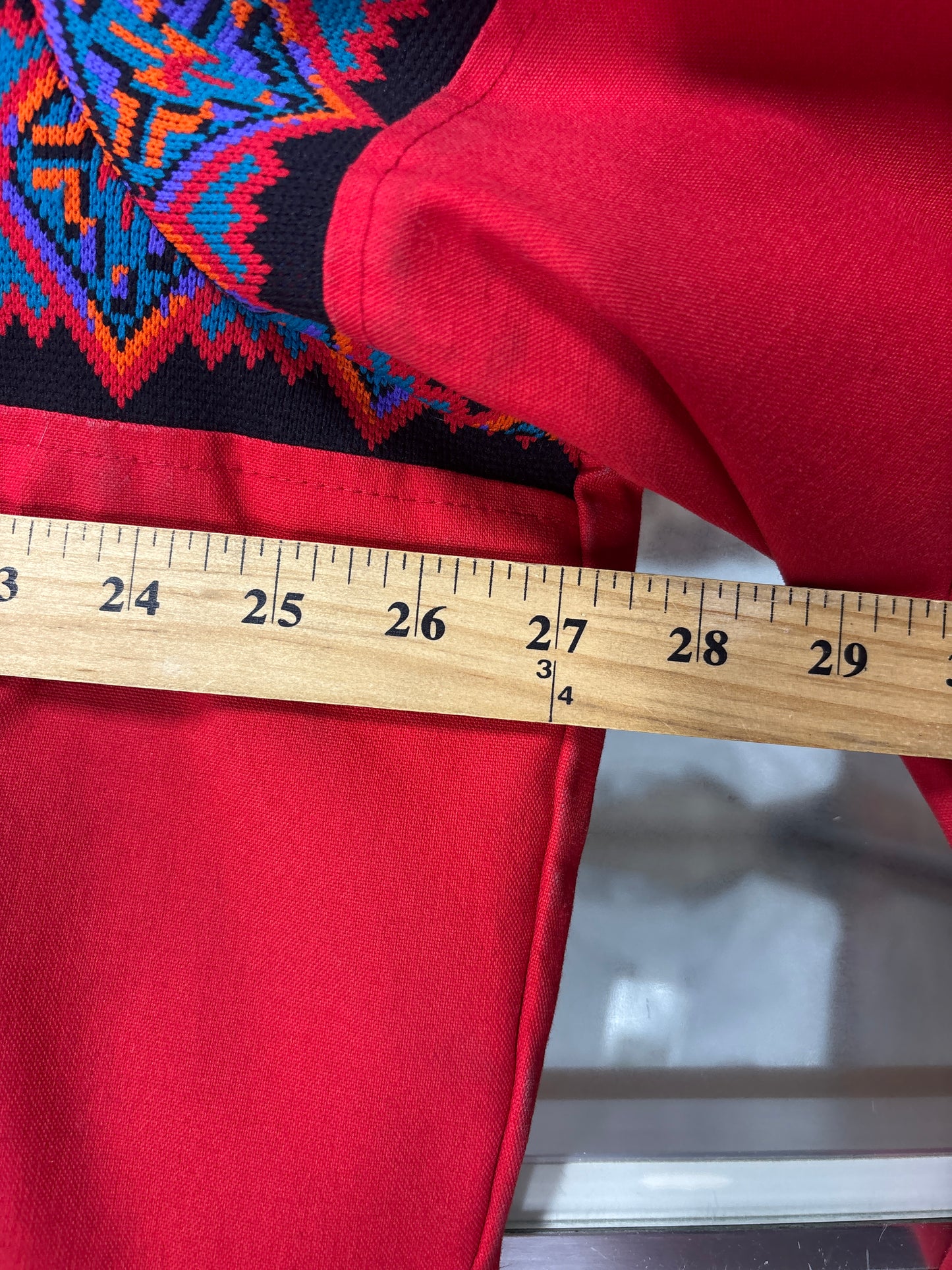 Vintage 90's Davis James Aztec Stripe Western Blanket Jacket Size XL