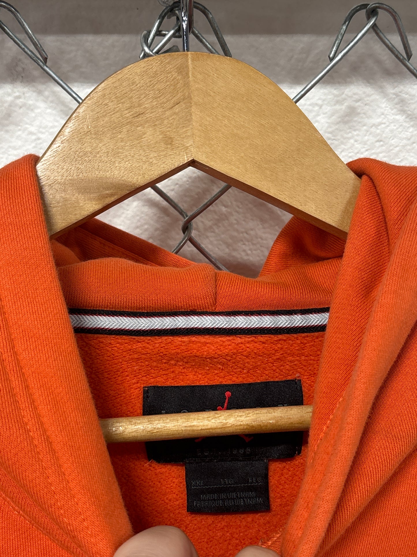 Jordan Brand Classic Jumpman Logo Orange Hoodie Size XXL