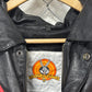 Vintage 90's Taz Looney Tunes Leather Zip Up Jacket Size Large