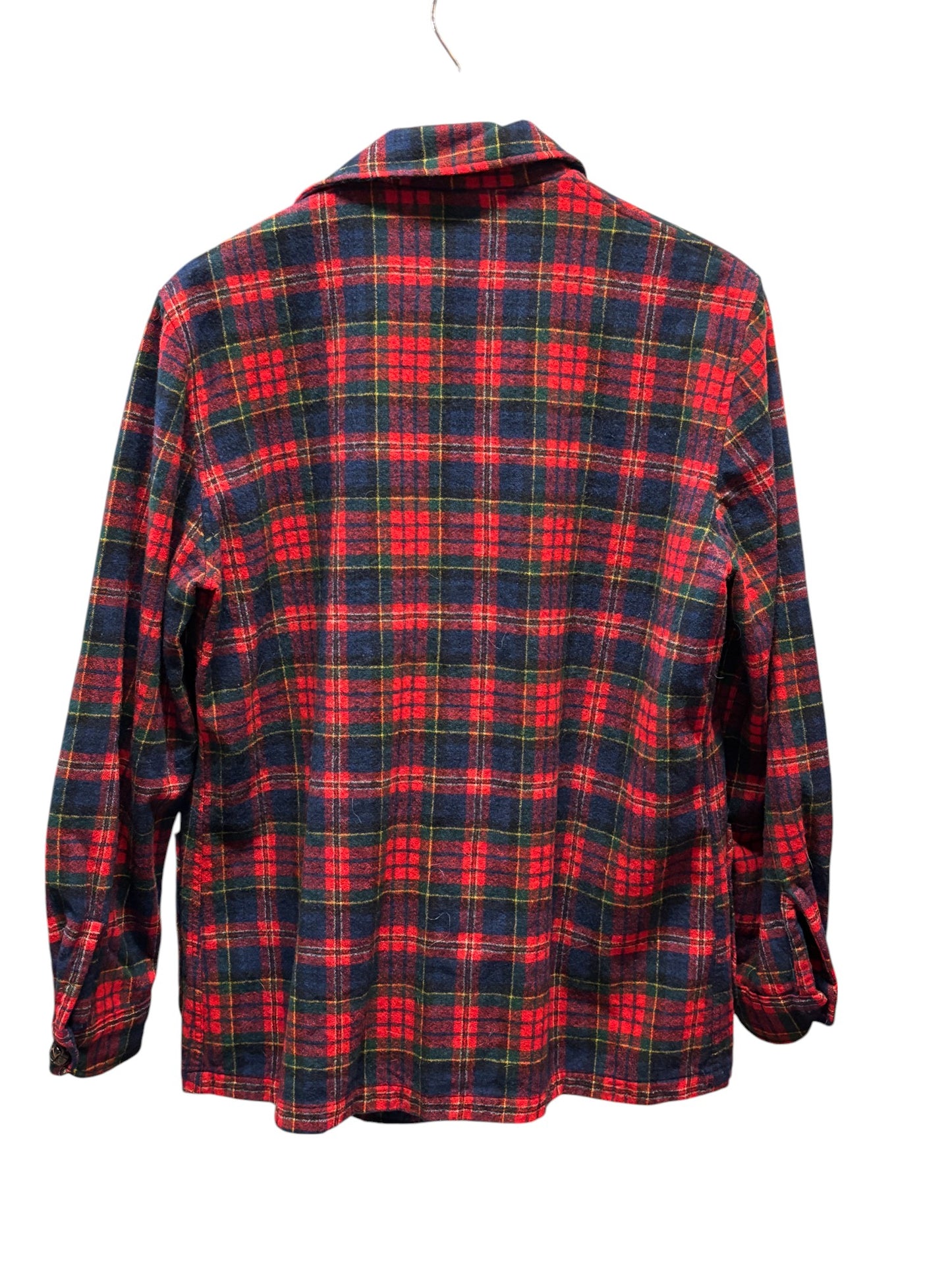 Vintage Pendleton Tartan Plaid Blazer Button Up Shirt Size Large
