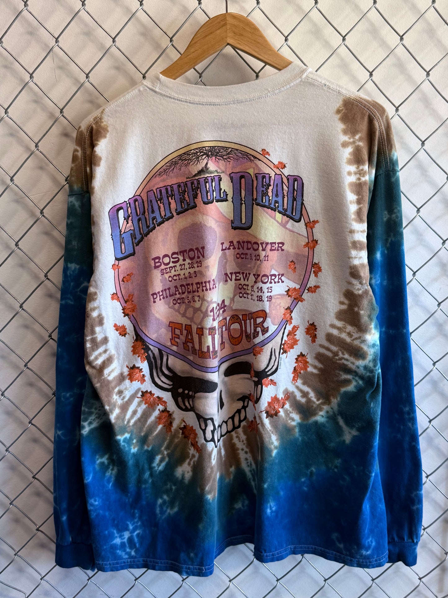 Grateful Dead 1994 Tie Dye Long Sleeve Tour Shirt Reprint Size XL