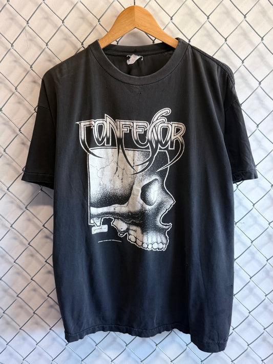 Vintage 1992 Confessor Gods of Grind European Tour Band Tee Size XL