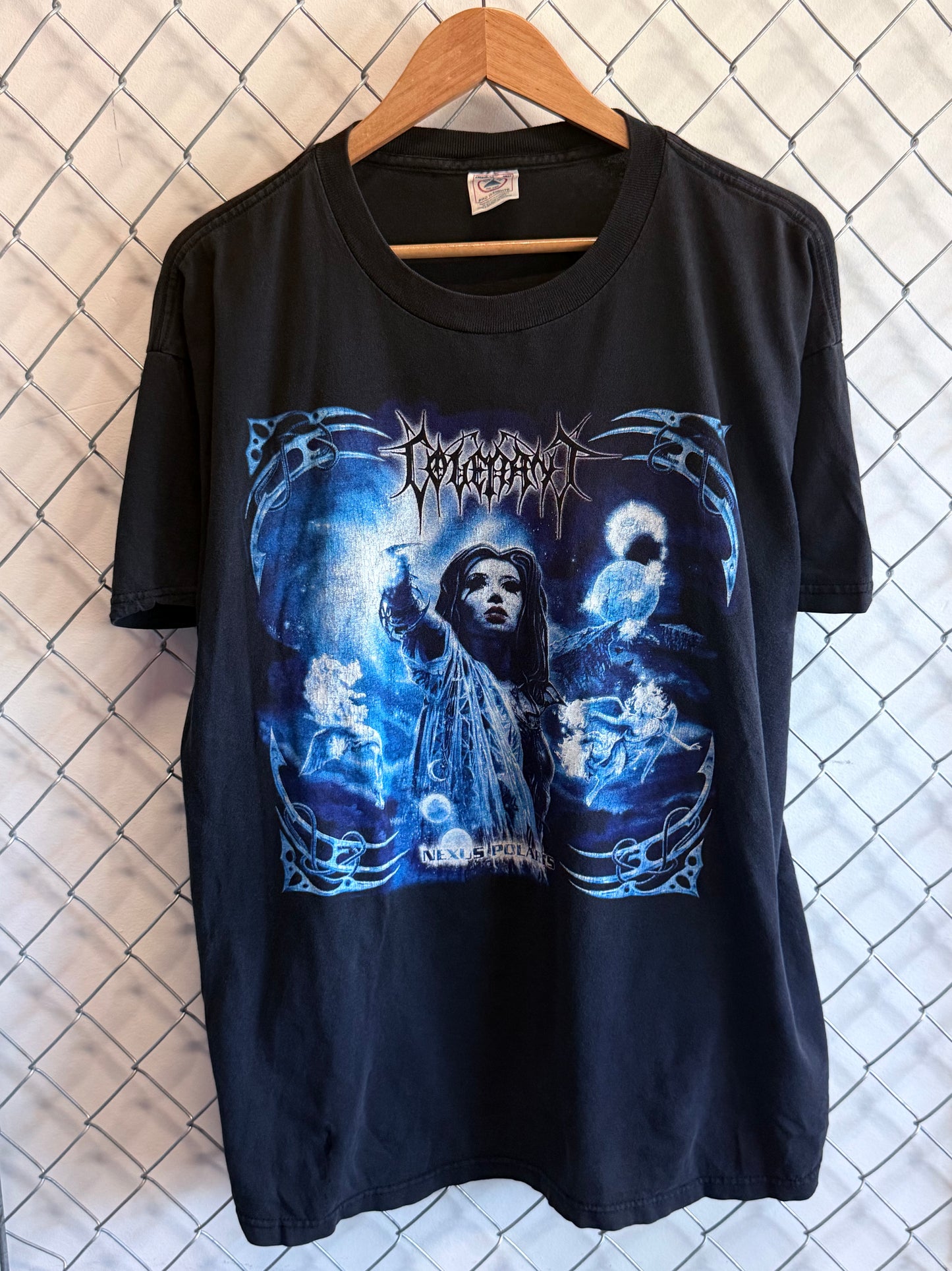 Vintage 1998 Covenant Nexus Polaris Band Metal Graphic Tee Size XL