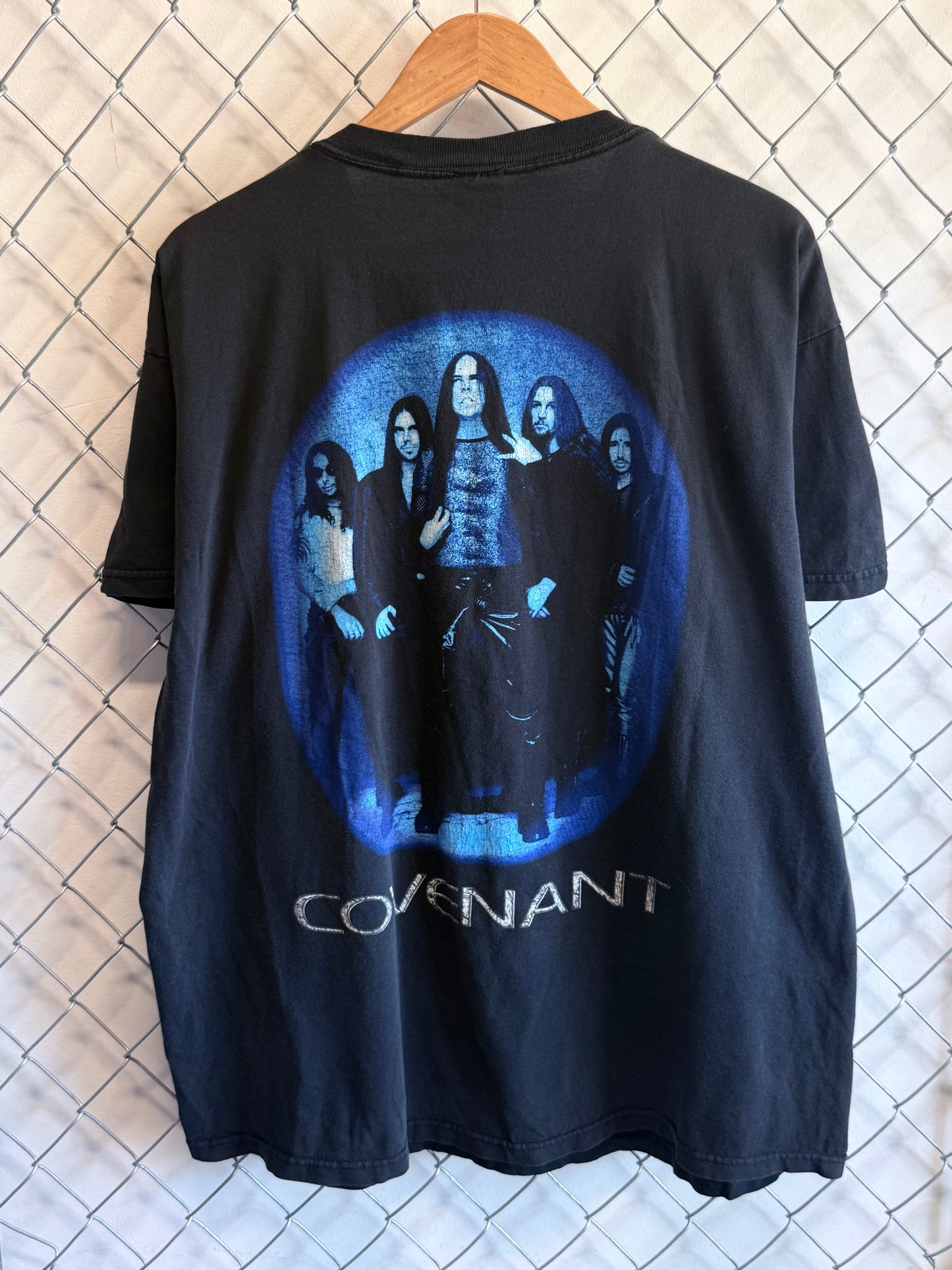 Vintage 1998 Covenant Nexus Polaris Band Metal Graphic Tee Size XL