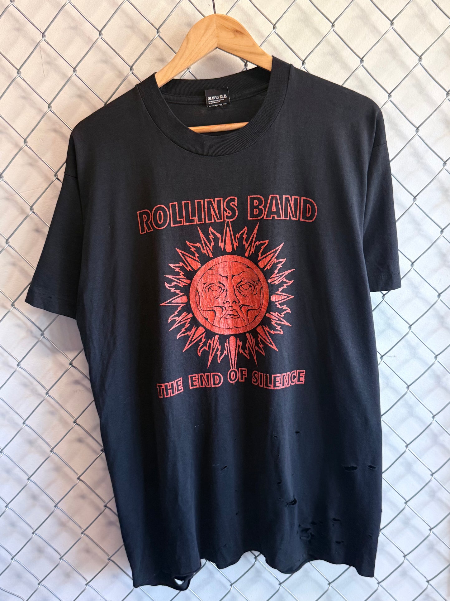 Vintage 1992 Rollins Band End of Silence Black Flag Sun Henry Band Tee Size XL