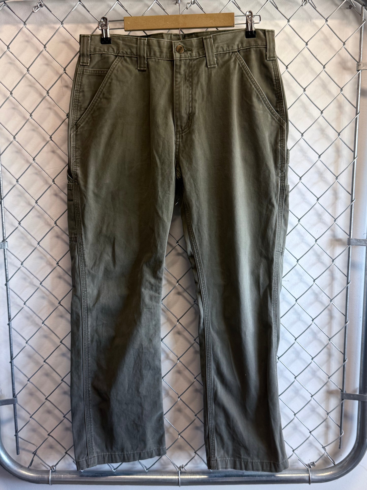 Carhartt Olive Green Carpenter Pants Size 34x28