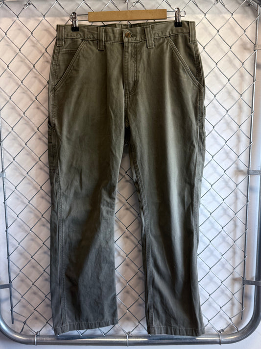 Carhartt Olive Green Carpenter Pants Size 34x28