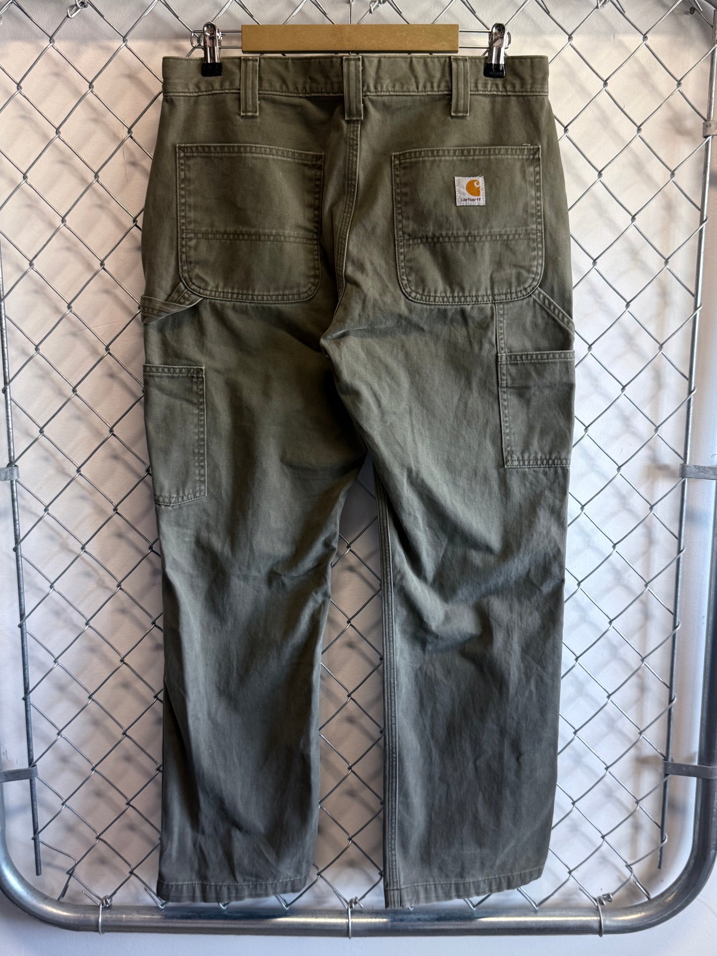 Carhartt Olive Green Carpenter Pants Size 34x28