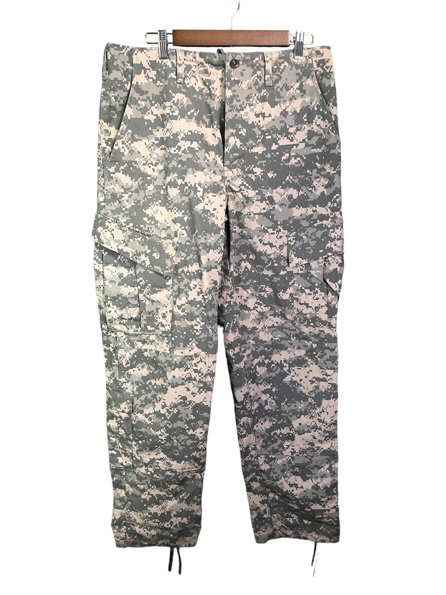 Vintage Military Surplus Grey Digital Camo Cargo Pants Size 34x33