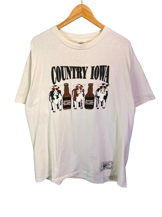 Vintage 90's Country Iowa Cows Dairy Are Graphic Tee Size L/XL