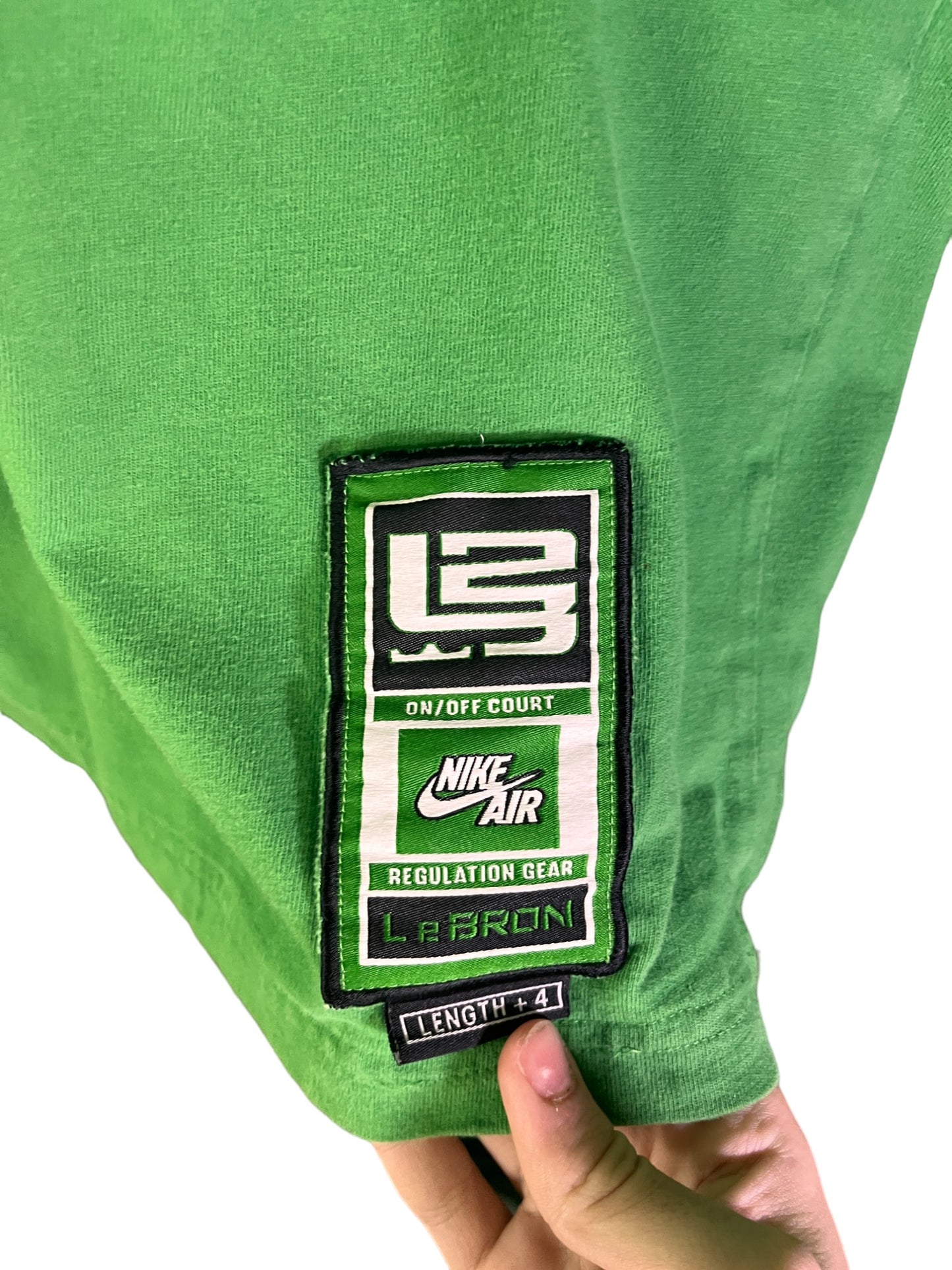 Vintage 00's Nike Lebron James Center Logo Green Shooting Shirt Size 3XL