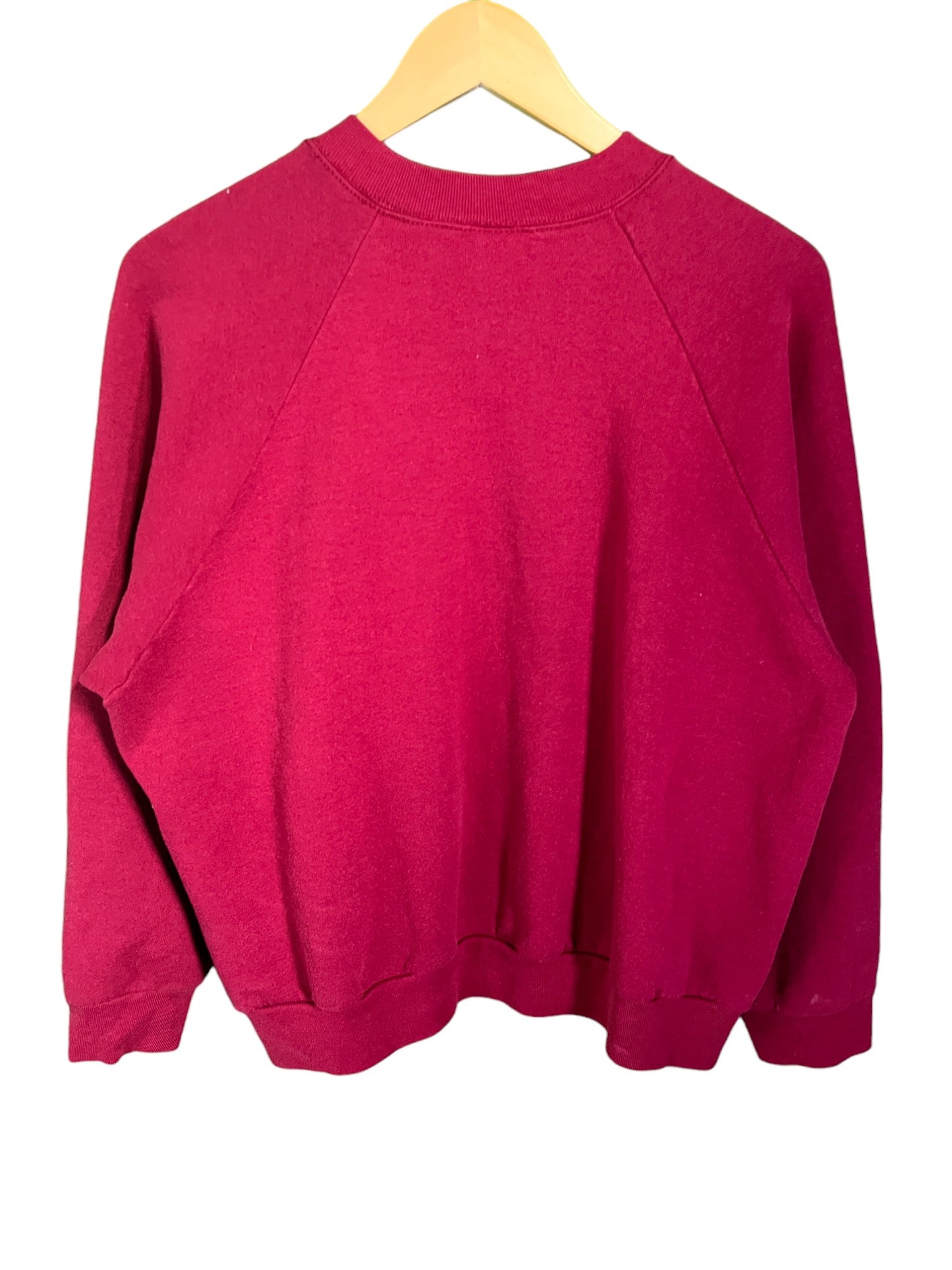 Vintage Fruit of the Loom Red Blank Crewneck Sweater Size Large