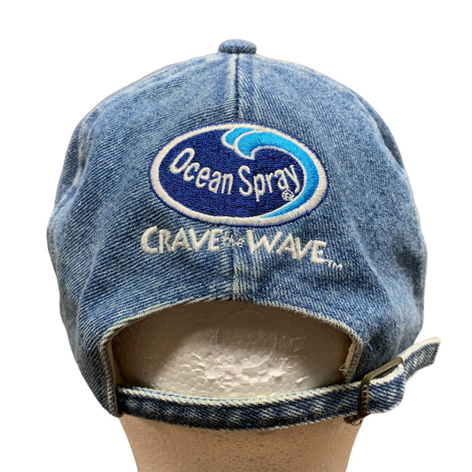 Vintage 90's Reebok Ocean Spray Denim Embroidered Strap Hat