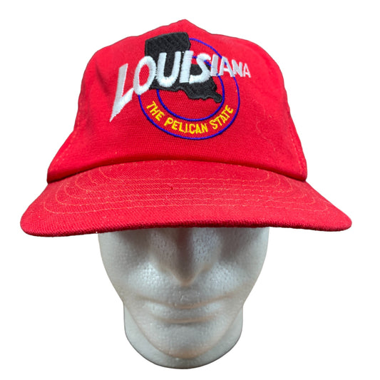 Vintage 90's Louisiana The Pelican State Embroidered Snapback Hat