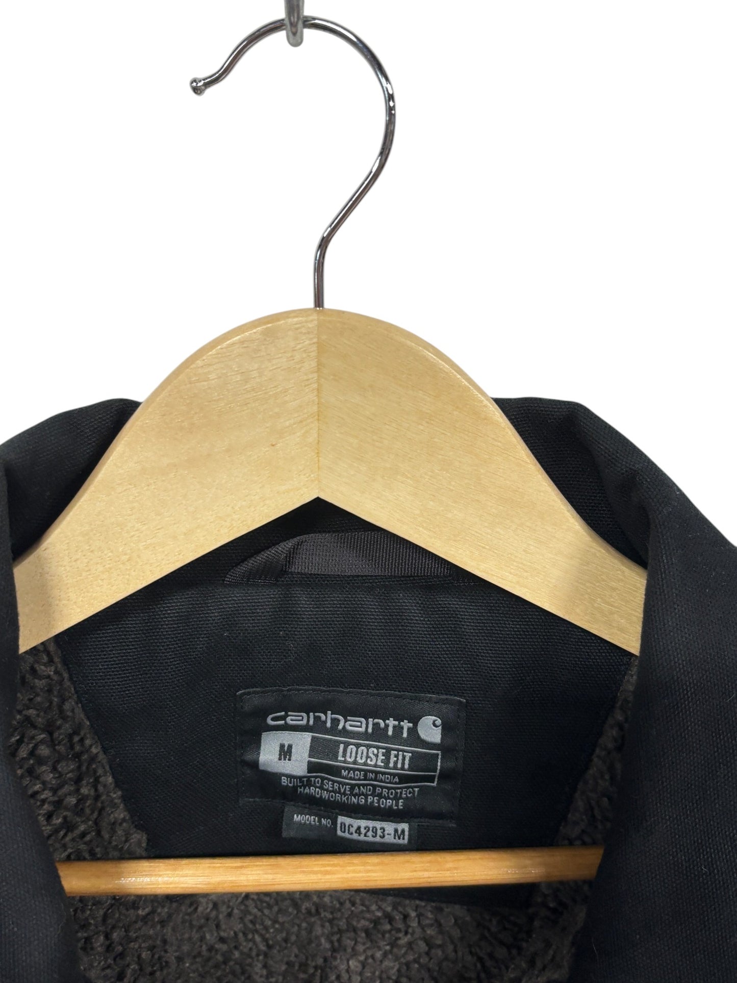 Carhartt Sherpa Lined QC4293 Black Jacket Size Medium