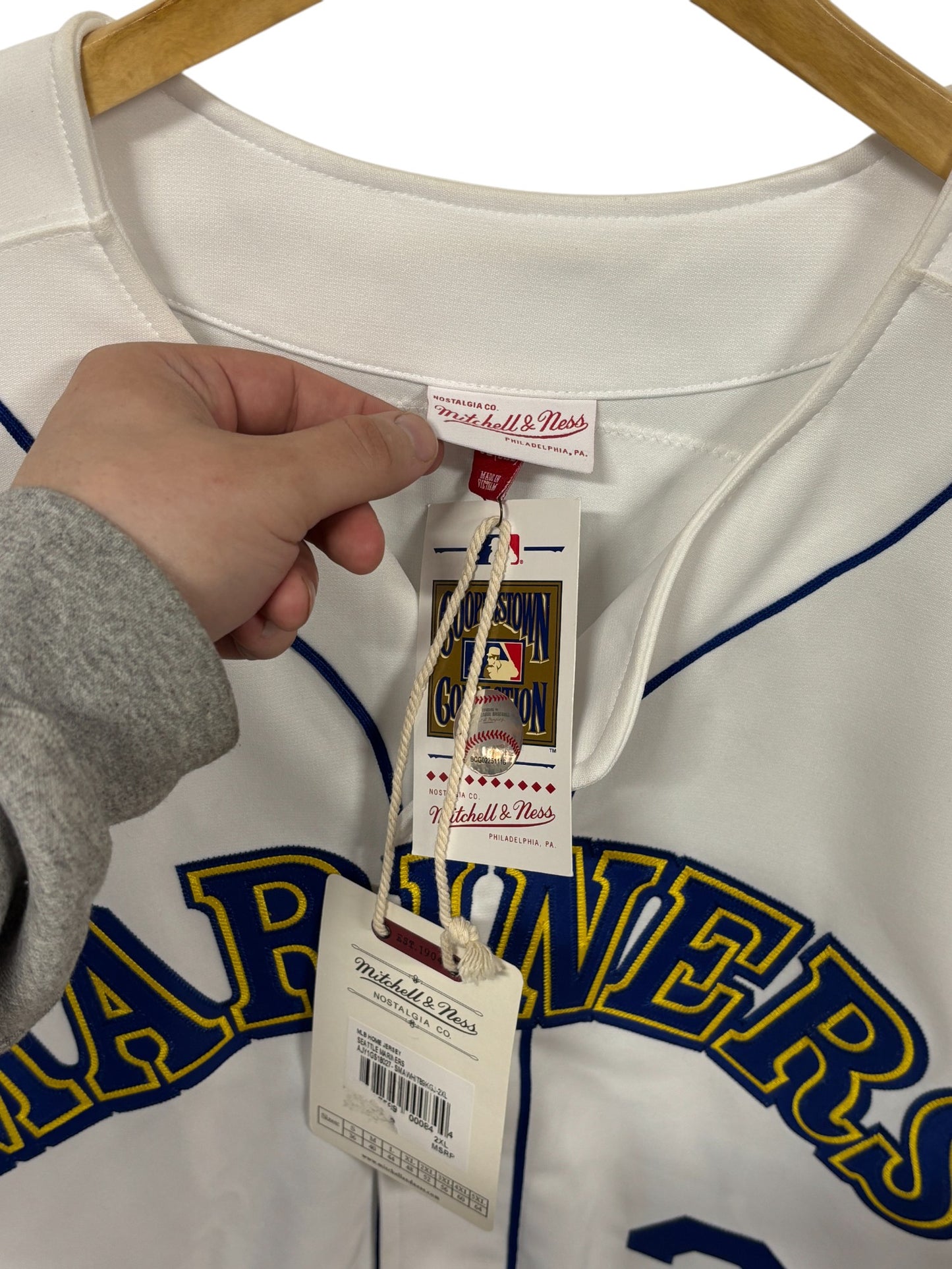 Mitchell & Ness 1989 Ken Griffey Jr. Seattle Mariners Jersey NWT Size 52 XXL